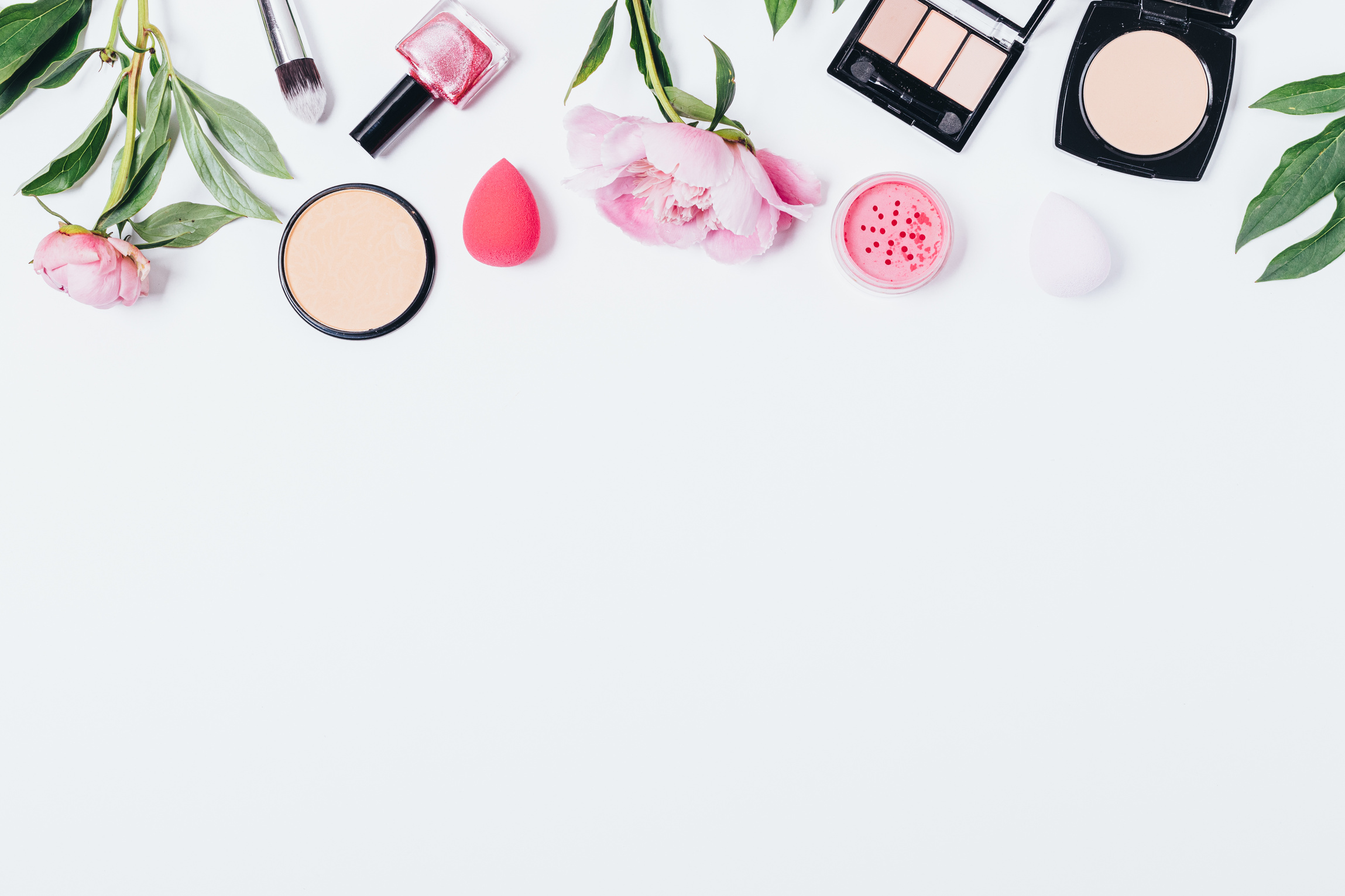 Pink Makeup Flatlay